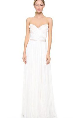 Robe de mariée longue en plage ceinture en étoffe entrecroisé maillot