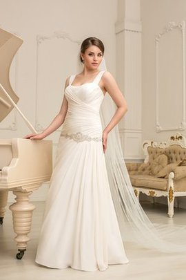 Robe de mariée longue sexy a-ligne lache longueur au niveau de sol