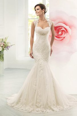 Robe de mariée longue impressioé trou de serrure appliques avec perle