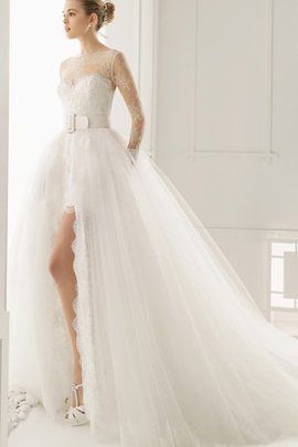 Robe de mariée attirent en salle brodé v encolure jusqu'au sol