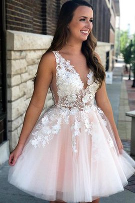 Robe fête de la rentrée de princesse en tulle appliques populaire naturel