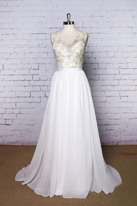 Robe de mariée plissage naturel v encolure avec chiffon en plage