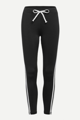 Pantalon rayé avec ruban et cordon