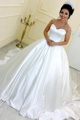 Robe de mariée avec sans manches de mode de bal délicat ceinture naturel