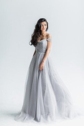 Robe de mariée luxueux en plage manche nulle avec perle d'epaule ajourée