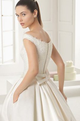 Robe de mariée longue naturel de mode de bal jusqu'au sol manche nulle