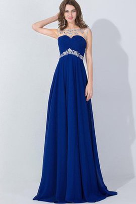 Robe de soirée longue avec chiffon avec perle ruché de tour de ceinture empire