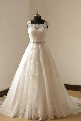 Robe de mariée intemporel luxueux fermeutre eclair de traîne courte appliques