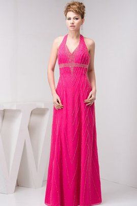 Robe de soirée longue dénudé manche nulle avec chiffon