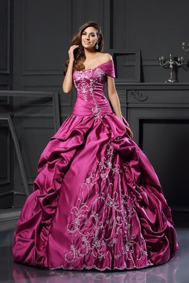 Robe de quinceanera longue longueur au ras du sol cordon de mode de bal de col en cœur