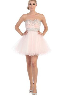 Robe de graduation delicat impressioé plissage textile en tulle a-ligne