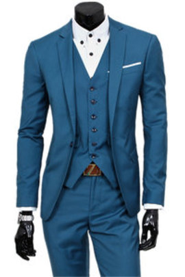 Un bouton nouveaux hommes gilet pantalon veste