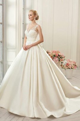 Robe de mariée delicat sans dos boutonné avec décoration dentelle de mode de bal