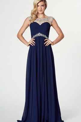 Robe de bal eclaté col en bateau en chiffon ligne a noeud