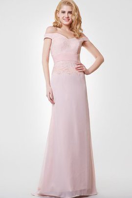 Robe demoiselle d'honneur elégant longue d'epaule ecrite fermeutre eclair avec chiffon