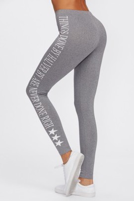 Leggings côté imprimé tricoté plus récent