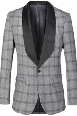 Classique hommes costume designer hommes blazer plaid costume