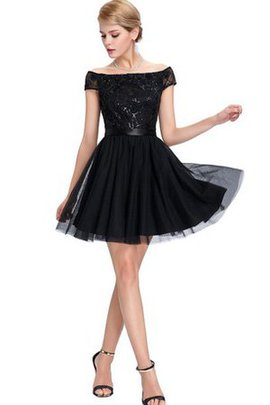 Robe de bal eclaté courte delicat avec manche courte avec manche épeules enveloppants