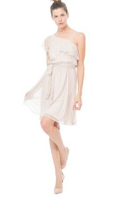 Robe de graduation femme branché bref de lotus a-ligne