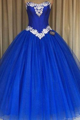 Robe de quinceanera textile en tulle de mode de bal en dentelle fermeutre eclair cordon