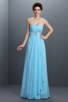 Robe de bal longue naturel fermeutre eclair avec perle avec sans manches