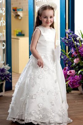 Robe de cortège enfant decoration en fleur avec fleurs ligne a ruché elevé