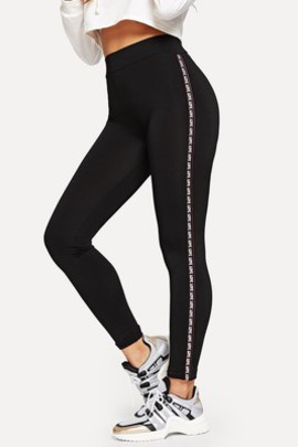 Legging latérale avec imprimé bande