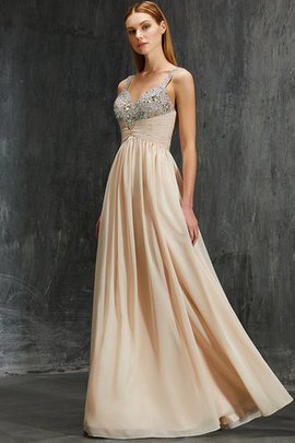 Robe de bal de princesse avec zip a-ligne jusqu'au sol bretelles spaghetti