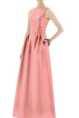 Robe demoiselle d'honneur plissage longue ligne a sachet en satin