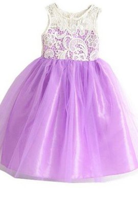 Robe de cortège enfant textile en tulle a-ligne textile taffetas col u profond avec zip