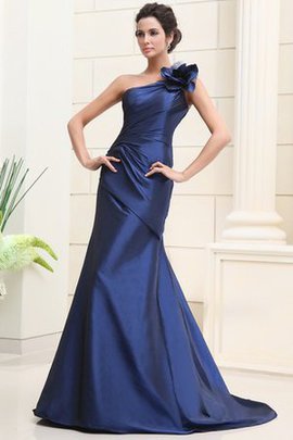 Robe de bal distinguee ruché en satin en taffetas avec zip