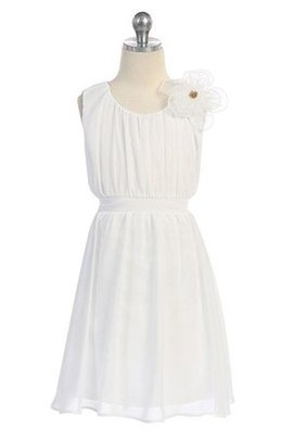 Robe de cortège enfant bref avec fleurs avec zip ligne a de tour de ceinture en haute