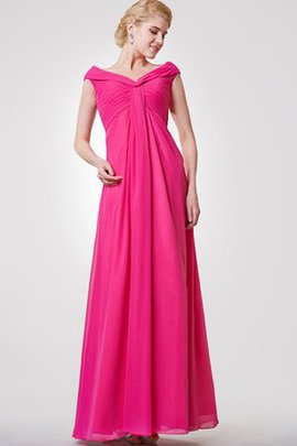 Robe demoiselle d'honneur longue facile avec zip de lotus ruché