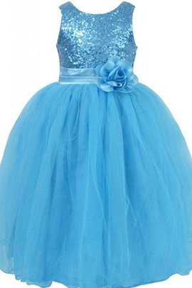 Robe de cortège enfant plissage brillant textile en tulle manche nulle avec zip