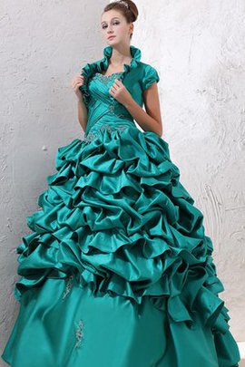 Robe de quinceanera de lotus de bustier de mode de bal entrecroisé ruché