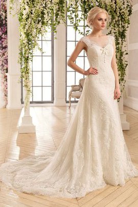 Robe de mariée plissé luxueux avec manche épeules enveloppants col en bateau ligne a