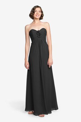 Robe demoiselle d'honneur jusqu'au sol de bustier ruché en chiffon