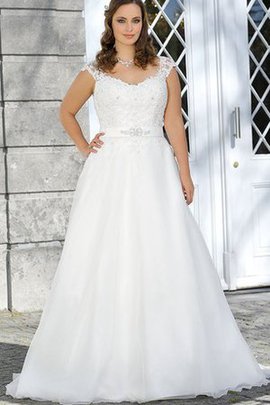 Robe de mariée facile avec décoration dentelle avec perle de traîne courte lache