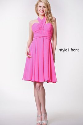 Robe demoiselle d'honneur nature courte dos nu avec chiffon avec sans manches