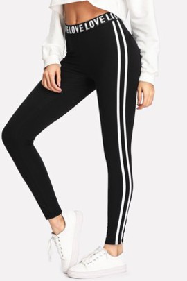 Legging et imprimé avec rayures