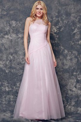 Robe demoiselle d'honneur plissé romantique longue a-ligne d'épaule asymétrique