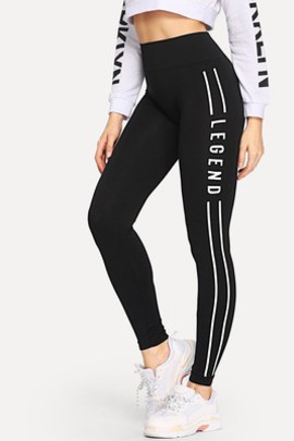 Leggings délicat avec imprimé moulant