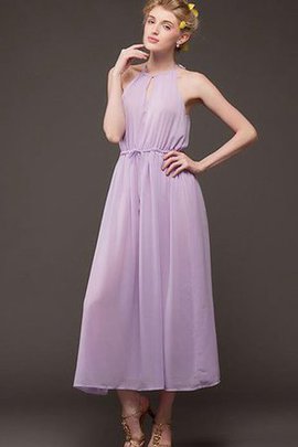 Robe demoiselle d'honneur naturel trou de serrure en chiffon dénudé avec sans manches