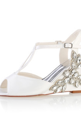 Chaussures de mariage compensées élégant taille réelle du talon 3.15 pouce (8cm) printemps