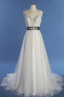 Robe de mariée distinguée facile longue plissé ligne a