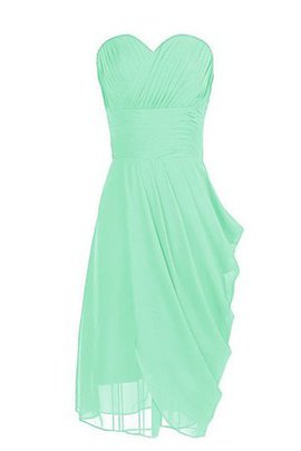 Robe demoiselle d'honneur naturel avec fronce en chiffon avec zip ruché