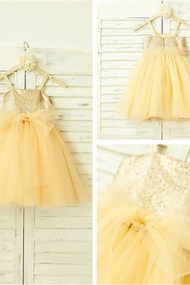 Robe de cortège enfant en tulle fermeutre eclair avec sans manches ligne a de princesse