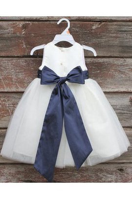 Robe de cortège enfant plissé ceinture de lotus longueur à cheville ligne a