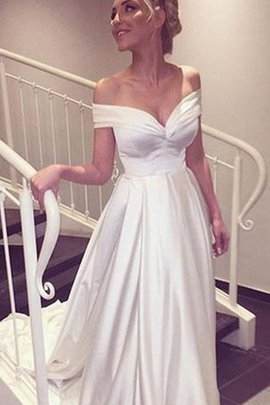 Robe de mariée charmeuse distinguee ligne a col en forme de cœur avec zip