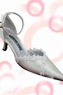 Avec la haute fine en satin pointu bride schu fascinant - photo 2